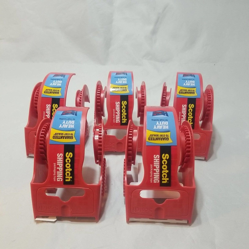 5 Pack Scotch Shipping Dispenser Only (N0 TAPE) Heavy Duty, 1.88in X 22.2 yd NOB
